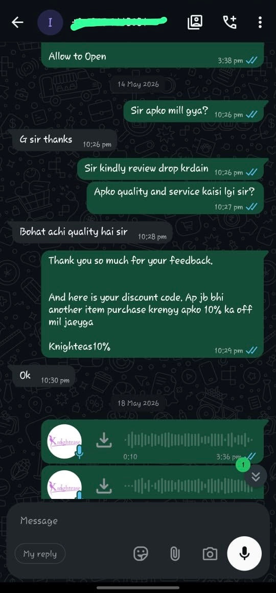 Customer review screenshot