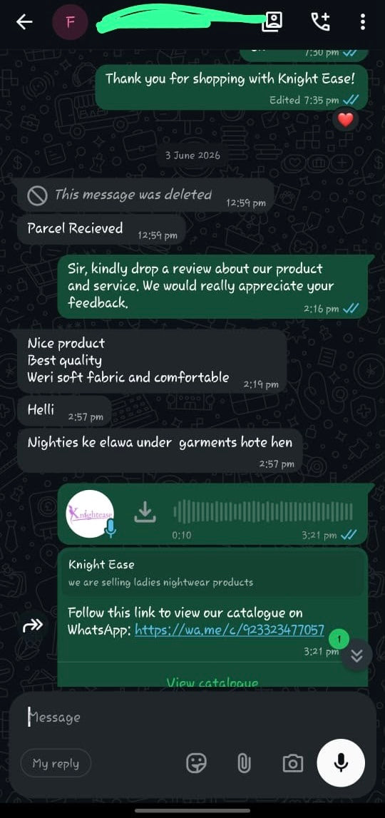 Customer review screenshot