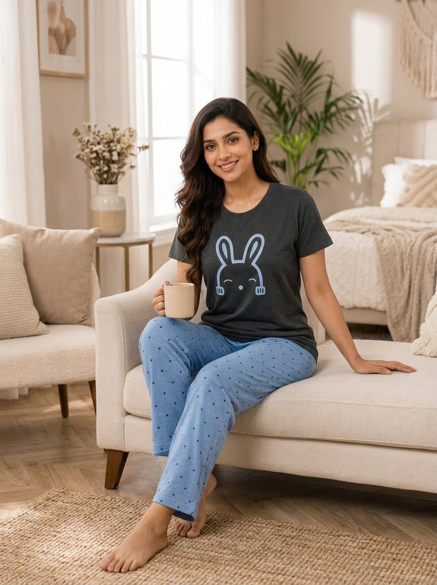 Bunny Dreams Lounge Set - Charcoal
