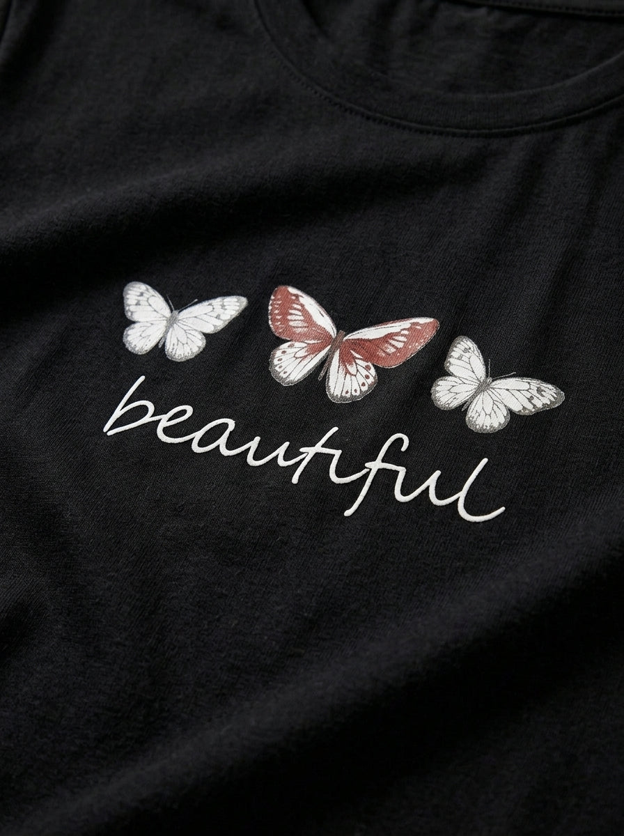 Butterfly Bliss Lounge Set - Noir